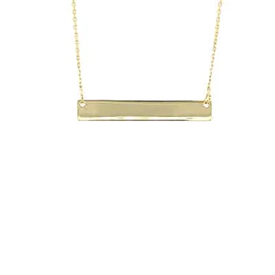 NP-1: ASSEMBLED MINI BAR NAME PLATE NECKLACE