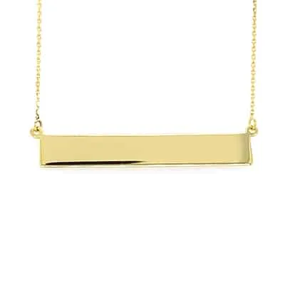 NP-2: ASSEMBLED BAR NAME PLATE NECKLACE