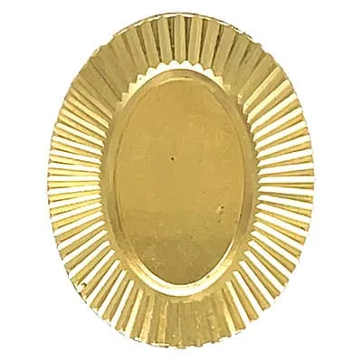 OD27D: .80MM FLAT OVAL DISC WITH DESIGN & NO TOP RING