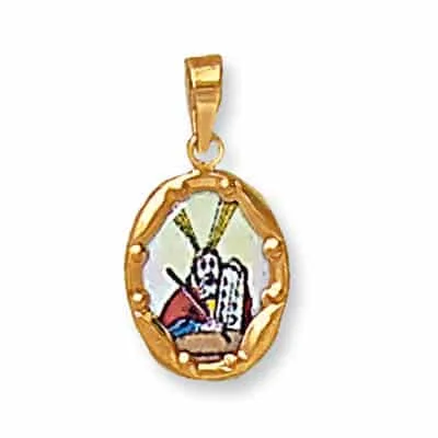 OM-30: ENAMELED MOSES OVAL MEDAL