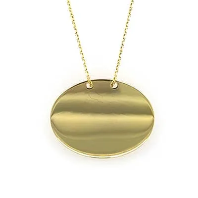 OV-78: ASSEMBLED OVAL NAME PLATE NECKLACE