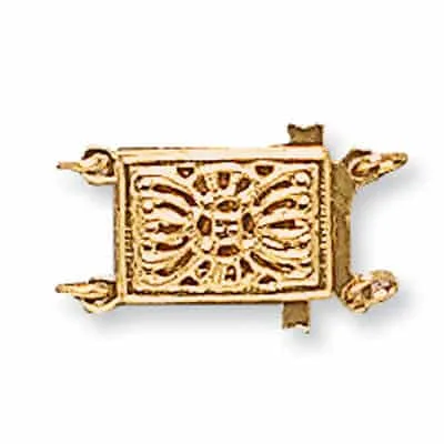 PC-36: 15MM FILIGREED RECTANGLE PEARL CLASP