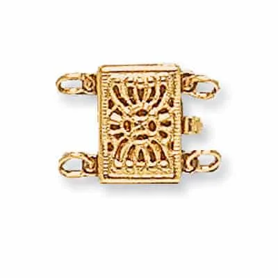 PC-37: FILIGREED RECTANGLE PEARL CLASP