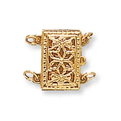 PC-38: FILIGREED RECTANGLE PEARL CLASP