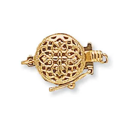 PC-45: ROUND FILIGREED PEARL CLASP