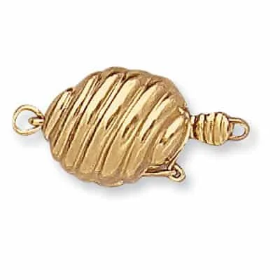 PC-86: SHELL OVAL PEARL CLASP