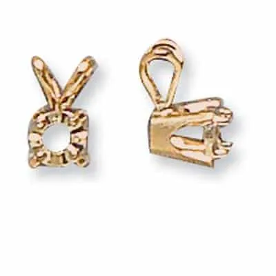 PE-12: MIRACLE PIN-POINT DIE-STRUCK ILLUSION 4 PRONG PENDANT