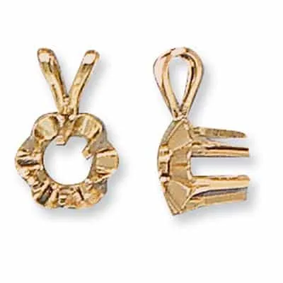 PE-14: BUTTERCUP 6 PRONG DIE-STRUCK PENDANT
