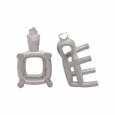 PE-161: CAST CUSHION PENDANT WITH BAIL