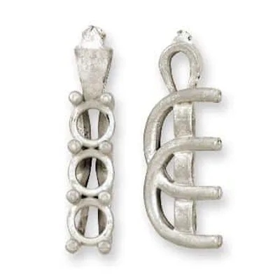 PE-353: CAST 3 STONE PENDANT GRADUATED