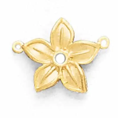 PE-410: CAST FLOWER PENDANT W/ 2 JUMP RINGS