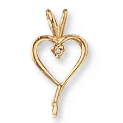 PE-70/1: CAST HEART SHAPED PENDANT
