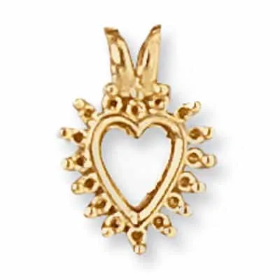 PE-72: CAST HEART SHAPED PENDANT