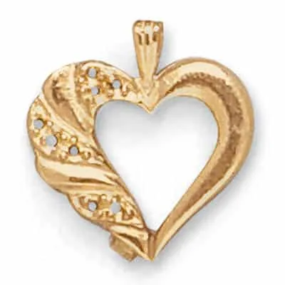 PE-8000: CAST HEART PENDANT FOR STONES