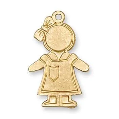PE-8197: CAST GIRL W/ POCKET DRESS PENDANT