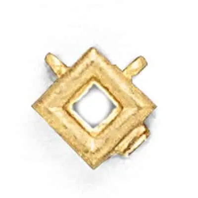 PE-9898: CAST SQUARE BEZEL PENDANT W/ RINGS