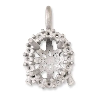PE-99: CAST HALO OVAL CLUSTER PENDANT