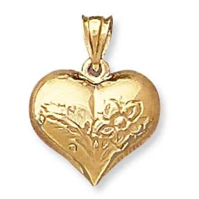 PH-16: 14.65MM Puffed heart w/ design