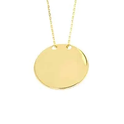RD-5: ROUND NAME PLATE NECKLACE