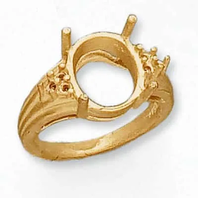 RM-1203: CAST OVAL RING FOR SIDE STONES