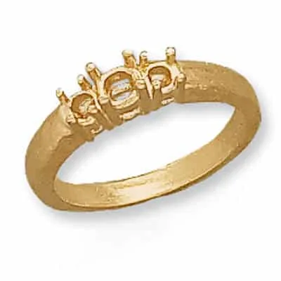 RM-1360: CAST 3 ROUND STONE RING