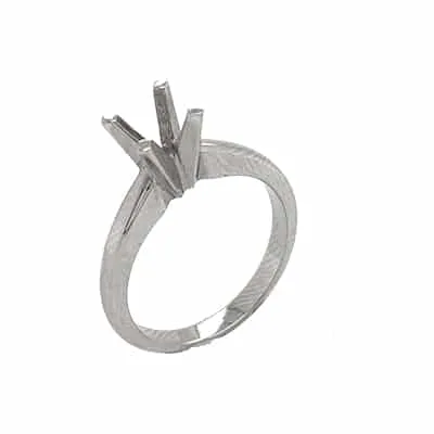 RM-165: 4 PRONG PRINCESS CUT CAST ENGAGEMENT RING
