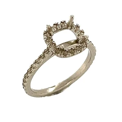 RM-1656: SQUARE HALO ENGAGEMENT RING