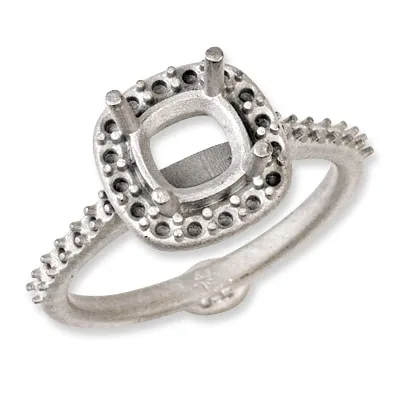 RM-1657: CAST CUSHION CUT ENGAGEMENT RING