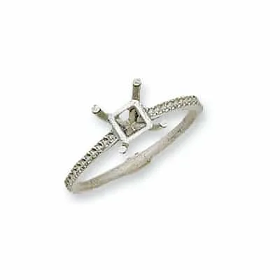 RM-1670: CAST PRINCESS CUT ENGAGEMENT RING