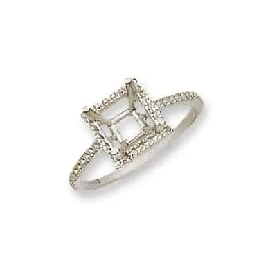 RM-1671: CAST PRINCESS CUT ENGAGEMENT RING