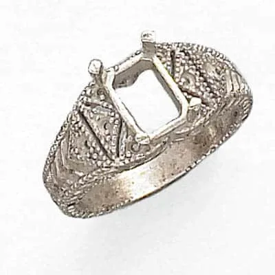 RM-217: CAST FANCY LADIES EMERALD CUT RING