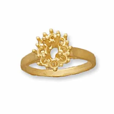 RM-230: CAST OVAL CLUSTER RING 8 STONES