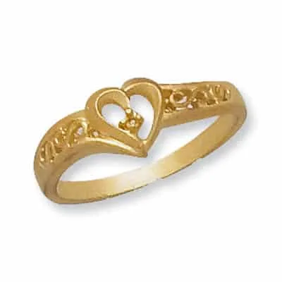 RM-246/1: CAST HEART RING FOR 1 STONE