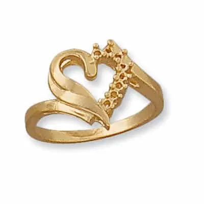 RM-249: CAST HEART RING FOR 8 STONES