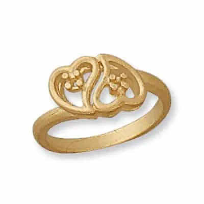 RM-252/2: CAST HEART RING FOR 2 STONES