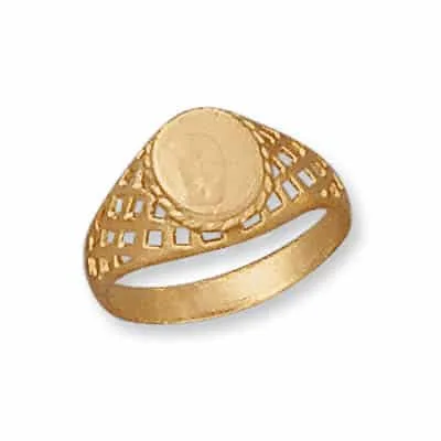 RM-260/5: CAST OVAL CUT DESIGN ON SHANK SIGNET RING