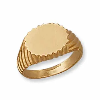 RM-268/3: CAST GROOVED SIGNET RING