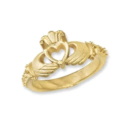 RM-331/6: CLADDAGH ENGAGEMENT RING 6X6 HEART