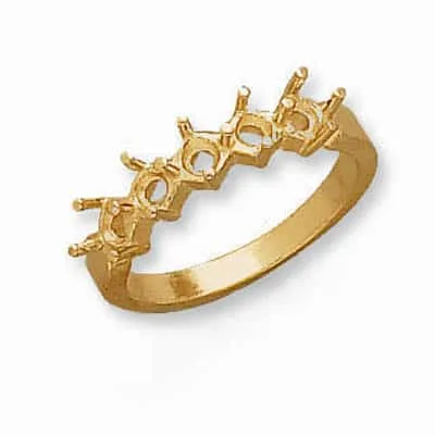 RM-61: 5 STONE 4 PRONG CAST RING
