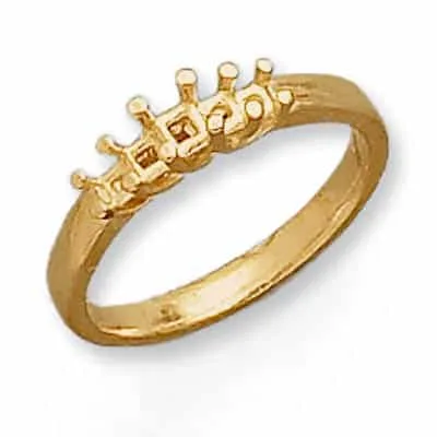 RM-645: 5 STONE SQUARE CAST RING
