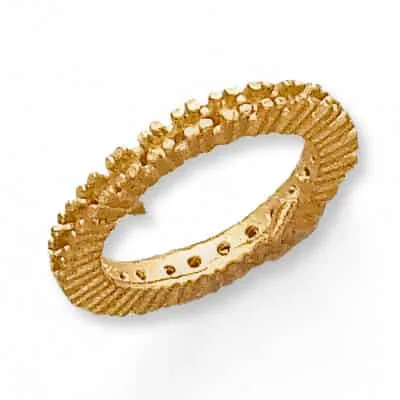 RM-90: 4 PRONG CAST ALL AROUND WEDDING BAND