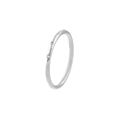 RM-DS: Diamond Stations Thin Band Ring