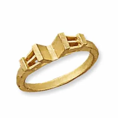 RS-126: DOUBLE TAPERED BAGUETTE RING 2 SIDE STONES