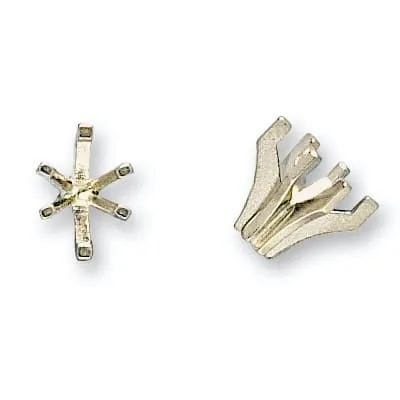 S-108: 6-PRONG DIE-STRUCK OVAL CLAW SETTING