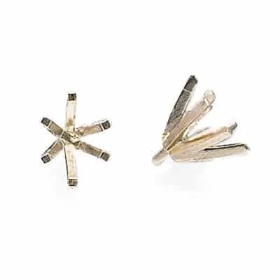 S-121: 6-PRONG DIE-STRUCK TAPERED OVAL SETTING WITH PEG