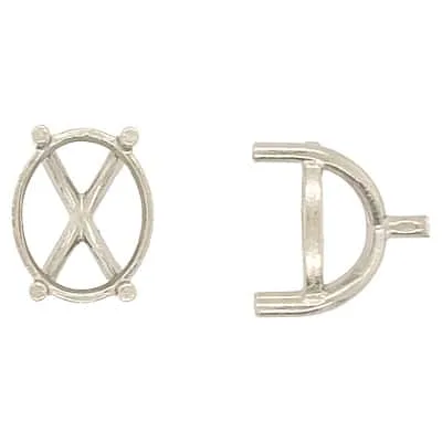 S-123: 4-PRONG CAST TAPERED OVAL WIRE SETTING