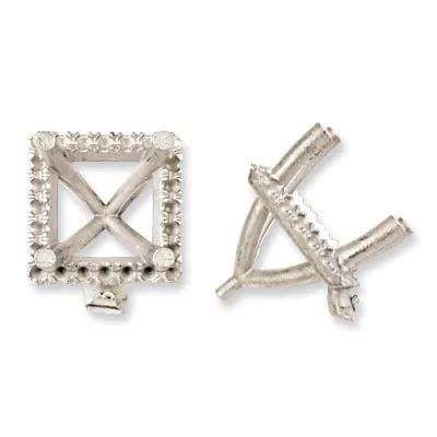 S-1567: SQUARE SHAPED CLUSTER CAST SETTING W/ PEG