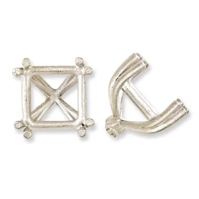 S-1572: SQUARE SHAPED DOUBLE PRONG CAST SETTING