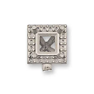 S-1667: 4-PRONG CAST SQUARE TAPERED HALO SETTING