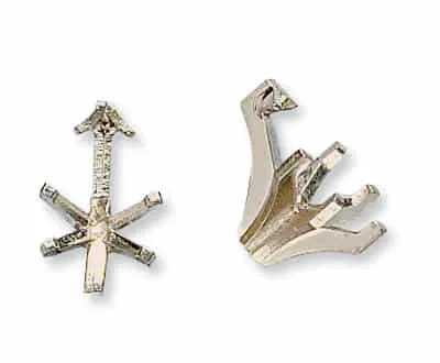 S-191: PEAR SHAPED V-PRONG DIE-STRUCK SETTING